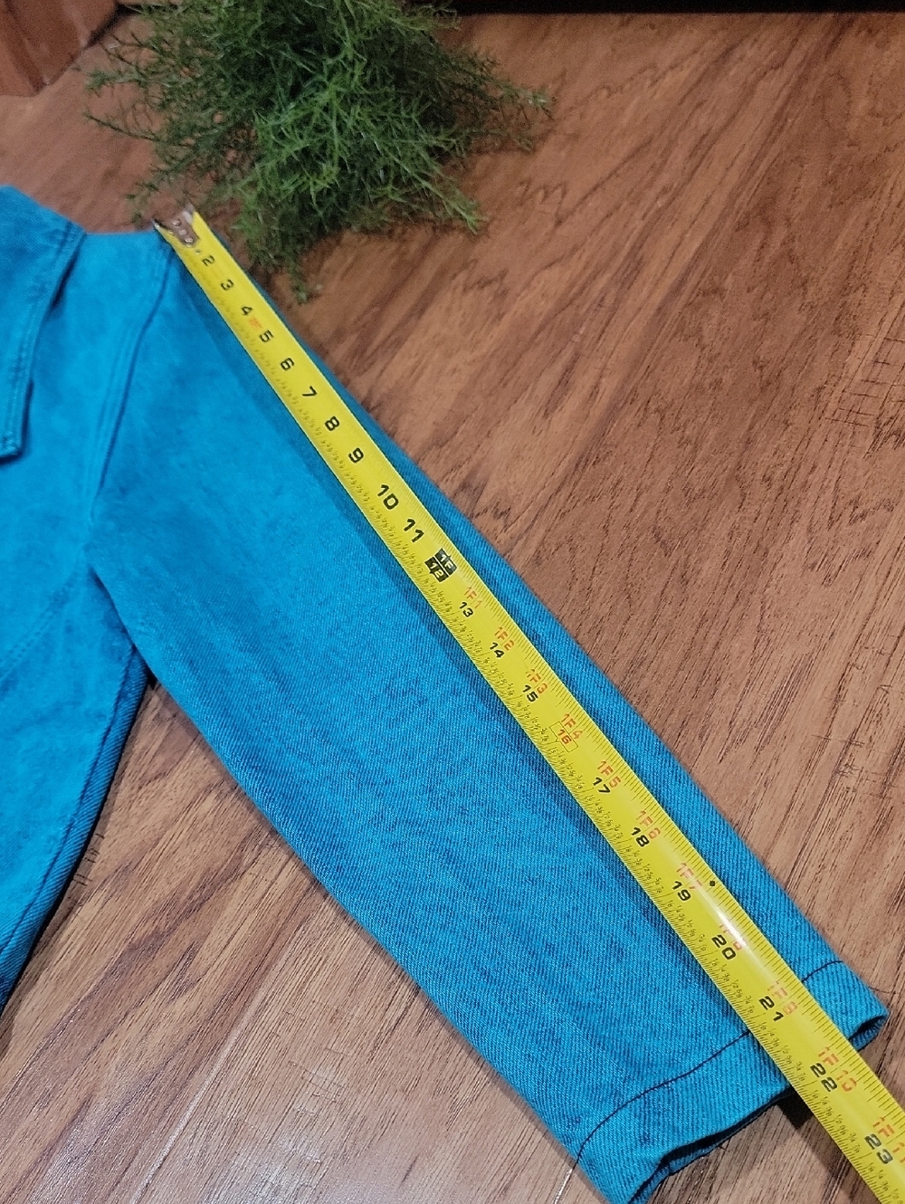 VTG Sundance Turquoise Denim Blazer - Picture 9 of 13